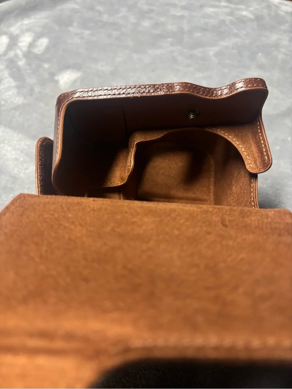 Brown Leather Camera Case for Men